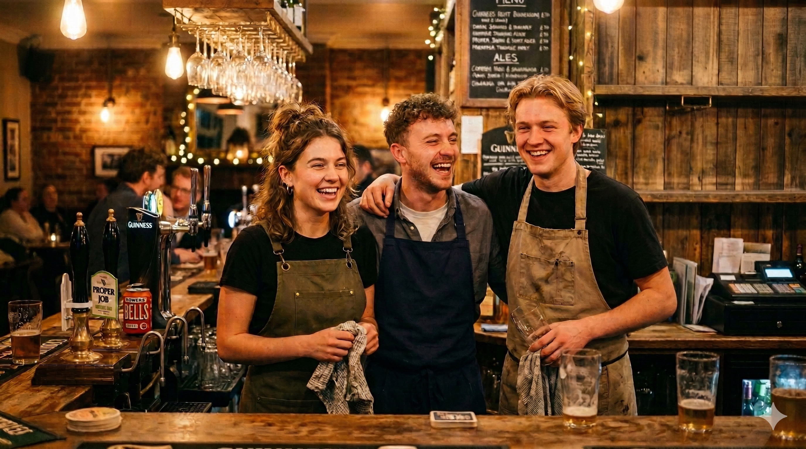 Pub staff using RotaKeep hospitality rota software